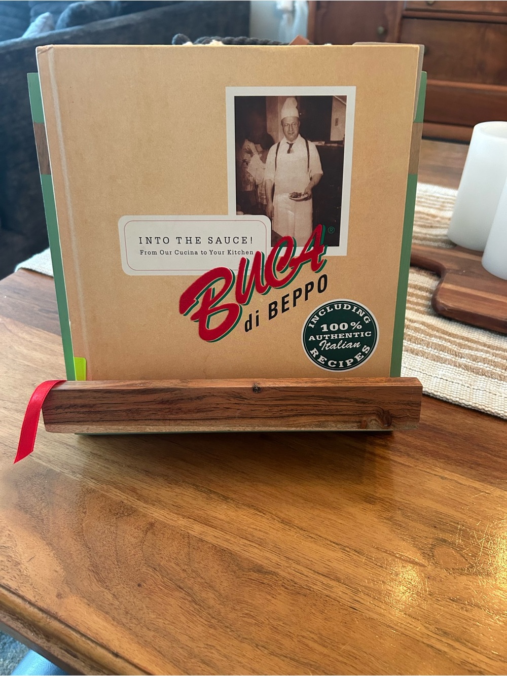 Cook Book Only. Into The Sauce. BUGA de BEPPO. Two book marks included.